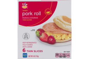 Ahold Tangy Pork Roll Hickory Smoked Thin Sliced - 6 CT