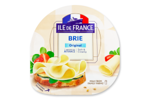 Сир напівтвердий скибочками Брі Original Ile De France лоток 150г