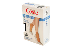 Носки женские Conte elegant Tension 20den 23-25 nero 2пары