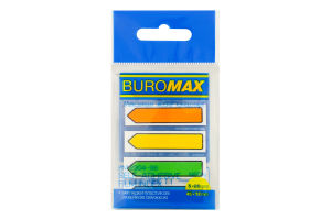 Закладки пластикові з клейкою смужкою асорті 45x12мм №ВМ.2304-98 Neon Buromax 5х20шт