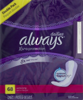 Always Dailies Xtra Protection Liners Extra Long - 68 CT