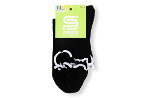 Шкарпетки підл Premier socks високі рюш чор р22-24