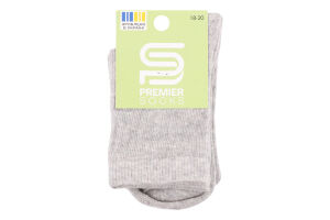 Шкарпетки дит Premier socks високі рубч сір р18-20