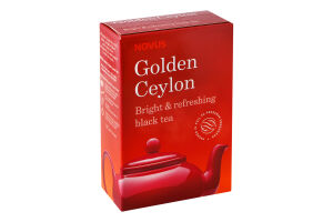Чай черный цейлонский байховый листовой Golden Ceylon Novus к/у 100г