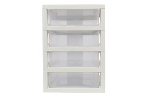 Органайзер біла троянда/прозорий на 4ящики універсальний Алеана