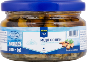 Мидии соленые со специями и травами в масле METRO Chef с/б 200г
