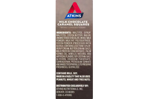 Atkins Endulge Milk Chocolate Caramel Squares
