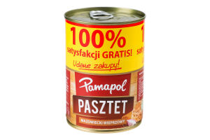 Паштет зі свининою Мазовецький Pamapol з/б 390г