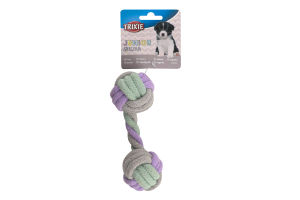 Іграшка д/цуценят Гантель з канатом котон 15см Trixie