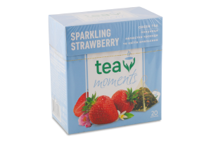 Чай Sparkling Strawberry зелений байховий 20*1,7г в пірамідках Tea Moments
