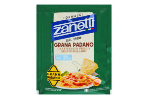 Сыр 32% тертый Грана Падано DOP Zanetti м/у 50г