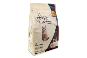 Корм д/дорослих котів з куркою сухий 2кг How Meow