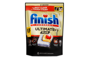 Капсулы для мытья посуды в посудомоечных машинах Лимон Ultimate Plus Powerball Finish 83шт