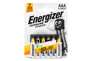 Батарейка ААА 1.5V LR03 Alkaline Power Energizer 6шт