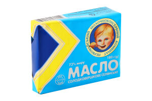 Масло сладкосливочное 73% Крестьянское Первомайський МКК м/у 180г