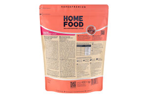 Корм сухой полнорационный для взрослых котов Индейка и лосось Здоровая кожа и блеск шерсти Home Food д/п 400г