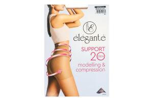 Колготки жіночі Elegante Support Modelling&Compression 20den 2 natural