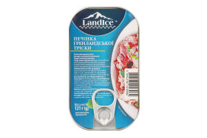 Печень трески гренландской LandIce ж/б 121г