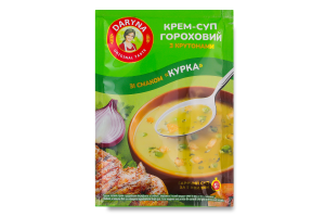 Крем-суп гороховый с крутонами Курица Daryna м/у 18г