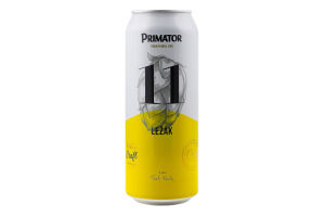 Пиво 0.5л 4.7% світле пастеризоване Лагер 11 Lezak Primator з/б