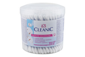 Палички ватні Cleanic Класік 200шт кругла упаковка