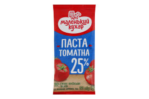 Паста томатная 25% пастеризованная Маленький кухар м/у 50г