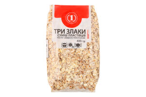 Смесь хлопьев быстрого приготовления Три злака Экстра ТМ "1" м/у 400г