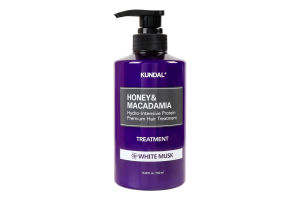 Кондиціонер для волосся зволоження та відновлення Білий Мускус Honey&Macadamia Kundal 500мл