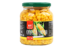 Кукурудза цукрова консервована 340г твіст/б Хіт Продукт