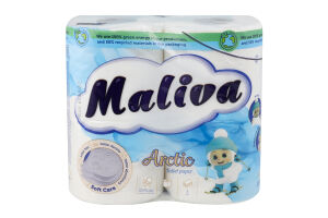 Бумага туалетная 3-х слойная Arctic Maliva 4шт