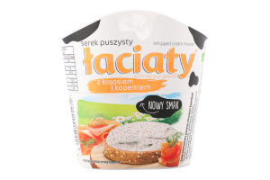 Крем-сир збитий з лососем та кропом 58% 150г стакан Laciaty