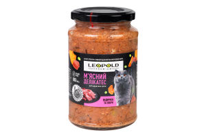 Корм д/котів М'ясний делікатес Преміум беззерновий з індичкою та овочами 400г твіст/б Леопольд