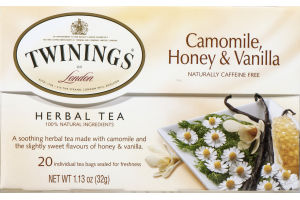Twinings of London Herbal Tea Bags Camomile, Honey & Vanilla - 20 CT