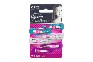 Goody Glitter Snap Clips - 6 CT