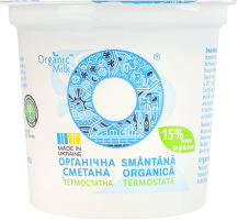 Сметана 15% органическая термостатная Organic Milk ст 250г