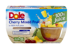 Dole Cherry Mixed Fruit in 100% Fruit Juice - 4 CT