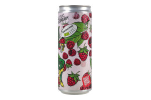 Пиво 0.33л 6.5% светлое нефильтрованное непастеризованное Sour аle with raspberry Pravda ж/б