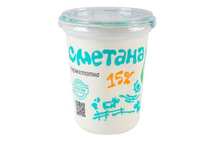 Сметана 15% термостатная Villa Milk ст 400г