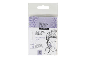 Салфетки для лица матирующие с гиалуроновой кислотой Beautyderm 80шт