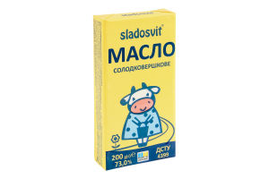 Масло солодковершкове 73% Селянське Sladosvit м/у 200г