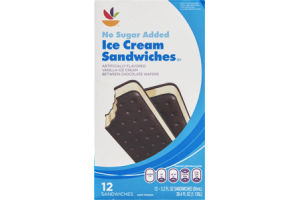 Ahold Ice Cream Sandwiches No Sugar Added - 12 CT