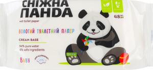 Бумага туалетная влажная Baby Cream Сніжна Панда 48шт