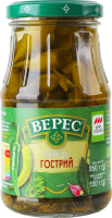 Перец острый стручковый маринованный стерилизованный Верес с/б 260г