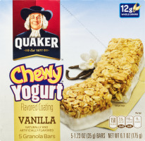 Quaker Chewy Yogurt Flavored Coating Vanilla Granola Bars - 5 CT