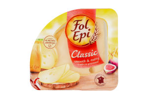 Сыр твердый ломтиками французский Classic Smooth&Nutty Fol Epi лоток 150г