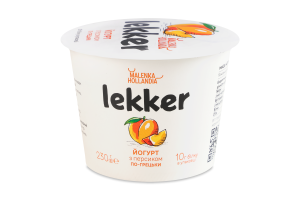 Йогурт 3% с наполнителем фруктовым Персик По-гречески Lekker ст 230г