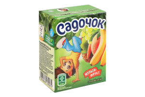 Напиток соковый с мякотью пастеризованный Мультифрукт Садочок т/п 200мл