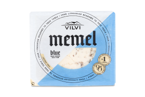 Сыр 50% полутвердый с плесенью Memel Blue Vilkyškių лоток 100г