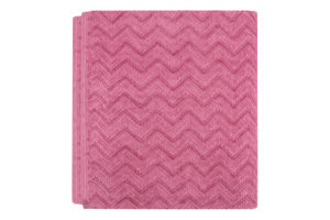 Рушник світло-фіолетовий махровий велюр жакард 50*90см 550г/м2 ГМ Текстайл