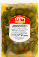 Оливки зелені Белла ді Черінйола з/к в розсолі 400г п/е Альба Фуд